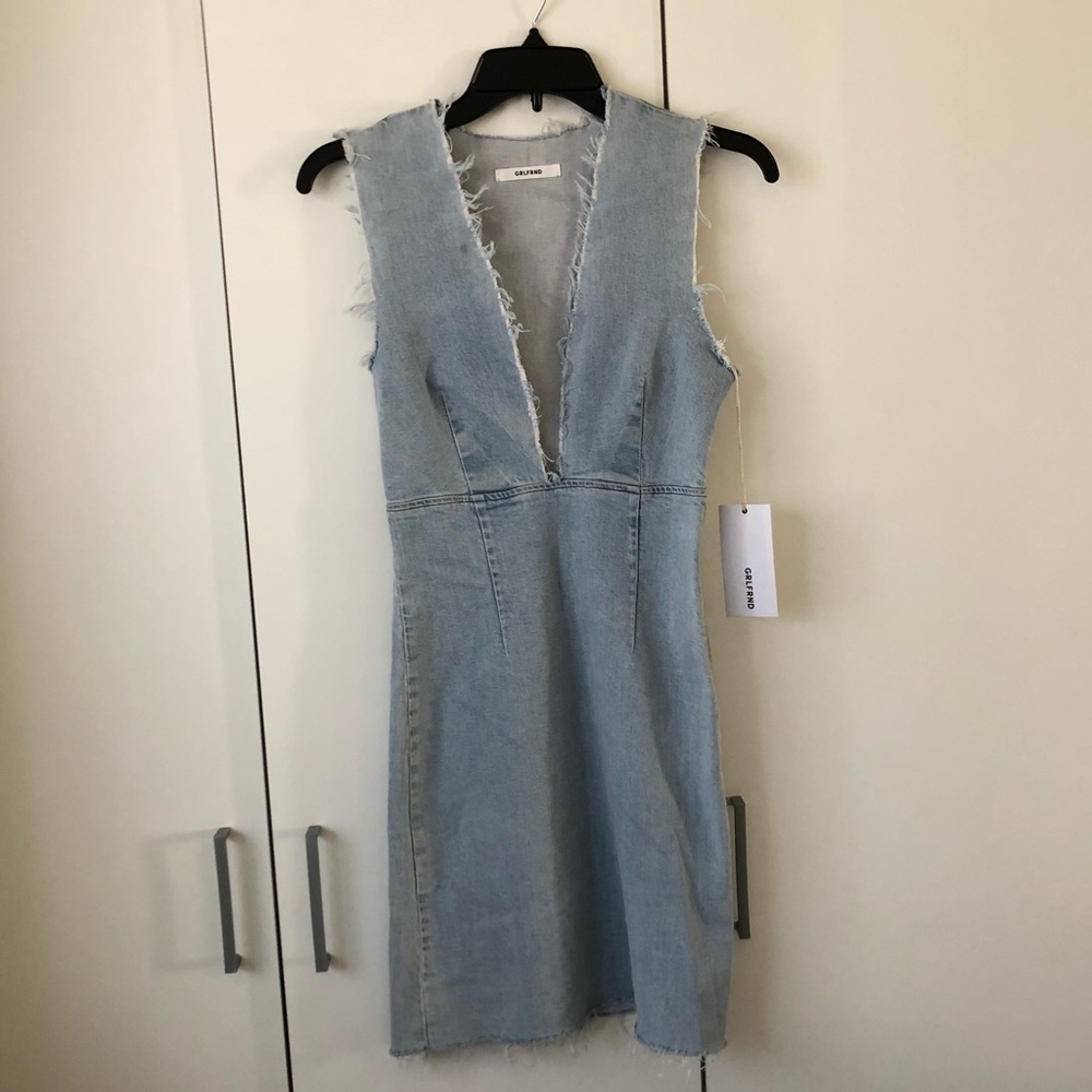 GRLFRND Estelle Deep V Dress